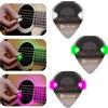 Pipihome Plettri Chitarra LED, 3 Pezzi Plettro Chitarra Llluminato LED, Luminoso in Automatico Colorato Abbagliante Plettri per Chitarre Elettriche Acustiche, Basso o Ukulele (nero)