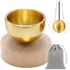 MospdyGear Piccolo set di campane tibetane realizzato a mano, con imbottitura e racchetta, ideale per meditazione, relax e consapevolezza