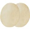 SEAFRONT Testa di Bufalo in Pelle Forma Rotonda per Tamburo Bongo Africano - 2 Pezzi - Beige