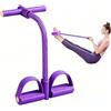 Garegce Fascia di resistenza per pedali a 6 tubi, corda per addominali con pedale, attrezzatura per allenamento completo a casa per addominali, gambe, braccia, fascia elastica per dimagrire
