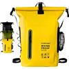 Blackpeanut Zaino impermeabile da 25 litri, borsa impermeabile confortevole, borsa impermeabile con tasca esterna per bottiglia d'acqua, ideale per attività acquatiche e all'aperto (Giallo)