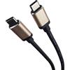 PremiumCord Cavo di Collegamento USB-C 3.2 Gen 1, Cavo Dati Superspeed Fino a 5Gbit/s, Cavo di Ricarica Fino a 2A, Potenza 40W, Connettore USB 3.2 Generation 1 Type C, Nero/Oro, 0,5m
