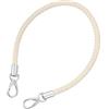 QUARKZMAN Cinturino Pelle PU Intrecciato 60cm Beige Fibbia Argento | per Sostituire Maniglia Borsa, per Accessorio