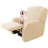 Lydevo Copripoltrona Relax Reclinabile Universale, 1 Posto con Tasche,Copripoltrona Elasticizzato Lavabile Rimovibile,Fodere per Poltrona, Beige