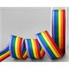 finemark 20 m x 25 mm Nastro decorativo arcobaleno LGBT a strisce con 6 colori amore libertà orgoglio tolleranza simbolo bandiera Deko doppia faccia per decorare cucito confezioni regalo