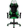 DRIFT GAMING -DR175GREEN - Sedia da gioco professionale, similpelle, braccioli regolabili 2D, pistone classe 4, girevole, meccanismo a farfalla, cuscino lombare e cervicale, nero/bianco/verde