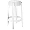 Kartell Charles Ghost Sgabello, Set da 2, Bianco Coprente, H. 65