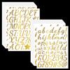 Zayookey 30 Fogli Oro Adesivi Lettera Alfabeto Autoadesivi Impermeabile Vinile Numeri Lettere Segni Adesivi Letter Number Sticker per Cassetta Postale, Porta, Scrapbooking (Oro, 1 pollice)