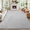 SHACOS Tappeti Grigio Chiaro Soggiorno Grande 160x230 cm Tappeto Lavabile Antiscivolo Morbidi Tappeto per Camera da Letto, Soggiorno e Camera dei Bambini