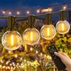 BokiHuk Catena di Luci per Esterno, 15M Dimmerabile Catena Luminosa da Esterno con Telecomando, LED Luci per Gazebo con 25+1 G40 Lampadine per Giardino, Terrazze, Campeggio, Balcone, Giardini
