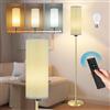 Seruno X Lampade da Terra per Soggiorno, Regolabili Moderna da Tavolo a LED con Telecomando Dimmerabile, Lampada da Terra Grigio da 135 cm, Incluso LED Lampadina 9W per Camera da Letto Decorazione