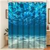 Xiaoterna Tenda da Doccia Blu Sottomarino - Mondo Subacqueo Mare Profondo 120x200cm