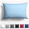 Alreya Federe per Cuscino in Raso 100% Cotone - 50 x 75 cm Azzurro - Con Chiusura Lampo, Morbidissima, la confezione include solo la Federe