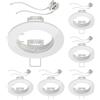 ledscom.de 6x cornice da incasso a soffitto Circ cornice da incasso in alluminio bianco (LED/alogeno/MR16/50mm) incl. presa GU5.3