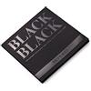 Fabriano Honsell 19100389 - Fabriano Black Block, carta nera con superficie opaca non rivestita, 300 g/m², 20 x 20 cm, 20 fogli, ideale per pastelli, matite colorate e pennarelli