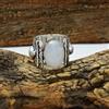 Handmade Pietra Lunare Arcobaleno Gemma 925 Argento Sterling Handmade Fedina Tutti Misura