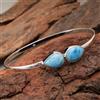 Caraibi Larimar Gemma 925 Argento Sterling Fatto a Mano Bracciale LB-14