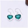 Orecchino Fatto A Mano In Argento Sterling 925 Con Gemma Di Tormalina Verde 1.6"