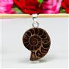 Bel Ciondolo In Argento Sterling 925 Fatto A Mano In Gemma Ammonite S-40