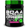 Scitec Nutrition BCAA + Glutamine Xpress - Polvere da sciogliere in acqua | Aminoacidi ramificati 2:1:1 - Con L-Glutammina e taurina aggiunta - Senza zuccheri e glutine - 300 g, Gomma alla frutta