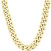 ChainsHouse Collana a maglia cubana spessa Catena da uomo in oro con catena in acciaio inossidabile da 18 pollici da 12 mm