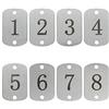 StayMax Targhette rettangolari numerate in acciaio inox per chiavi con due fori (1-25)