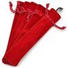 Bestowal Sacchetto a Forma di Penna a Sacchetto di Penna per Ufficio Portatile a Forma di Penna con Sacchetto a Penna in Velluto (Rosso, 10Pcs)