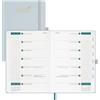 BEZEND Agenda 2026 2027 Settimanale A5 con Doppio Orario - 21 x 15,5 cm | 18 Mesi Diario Scuola da Lug.26 a Dic.27 per Lavoro e Vita o Due Persone, Copertina Rigida in Pelle PU - Grigio-blu