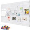 YNNHUDEEP Bacheca grande da parete, set di 6 bacheche in feltro 30x30 cm, bacheca in feltro autoadesiva combinabile, grande, per soggiorno, camera dei bambini e ufficio, decorazione da parete,bianco