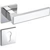 Gavroche Bianco maniglie/Maniglia maniglie/lega di zinco con BB/PZ/WC raccordi su un cilindro profilo rosetta quadrato sottile PZ