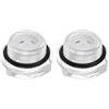 QUARKZMAN 2Pz Vetro Spia Olio Compressore Aria M20 x 1.5mm Maschio Indicatore Livello Liquido Testa Esagonale Plastica Olio Vista O-Ring per Aria Compressore Raccordi, Trasparente