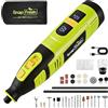 SnapFresh Utensile Rotante Multifunzione 12V Mini Trapano Elettrico, 111 Accessori, Velocità Variabile 5000-32000 giri/min, Display Digitale con Memoria, per Incisione, Levigatura, Lucidatura e Taglio