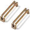 SYZOW 6 Pezzi Antique Ottone Cabinet Pulls 96mm Hole Centers Kitchen Cabinet Maniglie Lega di Zinco Vintage Cassetto Pulls