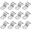 PATIKIL Fascetta Rigida 16mm 5/8 Con 1 Foro Staffa A U Spessa 12Pz | Fascette In Acciaio Inox 304, Per Condutture Per Fissaggio Tubi Cavi E Fili