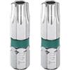 QUARKZMAN 2pz Punte Cacciavite Torx T40H 1/4 Attacco Esagonale 25mm/1 Lunghezza Stelle Magnetiche a 6 Punti Testa Esagonale Punte in Acciaio S2 Cacciavite Elettrico con Foro Testa Torx