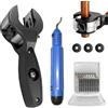Hojalis Set Di Tagliatubi A Cricchetto, Tagliatubi A Cricchetto Per Tagliare 8-29 mm Con 3 Rotelle Di Ricambio E Utensili Per Sbavatura,Per Acciaio Inossidabile, Rame, Alluminio,Per Spazi Ristretti