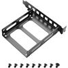 YAODHAOD Staffa di montaggio per pannello posteriore da 2,5 a 3,5, slot PCI per SSD PCI, 2 dischi rigidi interni da 2,5 pollici a PCI (nero 2,5, slot PCI da 12 cm)