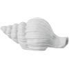 DRW Lampada da Tavolo con Design di Una Conchiglia in Resina Bianca 16,5x36x19 cm