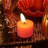 Talking Tables Candele a LED senza fiamma, colore arancione, realistico, effetto tremolante, riutilizzabile, a batteria, per autunno, primavera, Halloween, matrimoni, feste e decorazioni per la casa