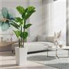 GarveeLife Pianta Artificiale Dracaena Di 137/147Cm, Falso Yucca in Un Grande Vaso Bianco, Pianta da Interno/Esterna per Casa E Ufficio
