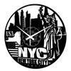 Instant Karma Clocks | Orologio da Parete New York City NYC | Skyline Statua della Libertà USA Design Iconico | Arte Murale Moderna per Appassionati di Viaggi e Cultura Americana