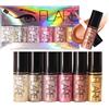 KARLOR Eyeshadow(A) - Ombretto liquido glitterato, 6 pezzi, argento dorato, rosa liquido, lucido, ultra lucido, con brillantini metallizzati, glitter per occhi e glitter