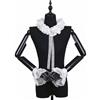 RUNRAYAY Set colletto e polsini jabot in pizzo coloniale unisex, colletto a balze vittoriano bianco elisabettiano