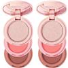Joyeee Palette di Trucco Viso, Highlighter Contour Blush 3 in 1 Palette, Luccichio, Facile da Sfumare e Lunga Durata, Multiuso Portatile Tavolozza di Cosmetica per donne l'uso quotidiano e viaggio#3