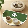 METEOROCK Tappetino Ciotola Cane, 61 x 40,5 cm Tappetino Gatto Per Ciotola Antiscivolo Base In Gomma, Sottociotola Per Cani Per Pavimenti, Progettato Per Famiglie Con Più Animali Domestici (Verde & Giallo)