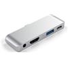 Satechi Hub mobile USB-C per Apple iPad 4 in 1 Adattatore argento USB-C 4 in 1