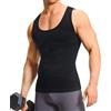 Gotoly Canotta Contenitiva Uomo Maglietta Compressione Snellente Intimo Modellante Dimagrante Fascia Pancia Sportivo Fitness Canottiera Senza Cuciture