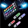 GDICONIC 4Pcs 16-Colori T10 194 LED Lampadina RGB Cambiando 6SMD 5050 Gel di silice W5W 168 2825 LED Lampadine Side Marker Lampadina Interna Dome Mappa Luci DC 12V
