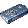 fenix Torcia portachiavi E03R v2.0 blu, ricaricabile, leggera, 500 lumen, 90 m, 30 ore massime, modalità luce rossa, ricarica USB-C, IP66