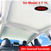 Beworth Parasole per Tesla Model Y YL Juniper Standard Model 3 Highland 2025-2019 2026 in tessuto Ice Cloth con fibbia, per tetto panoramico anteriore e posteriore